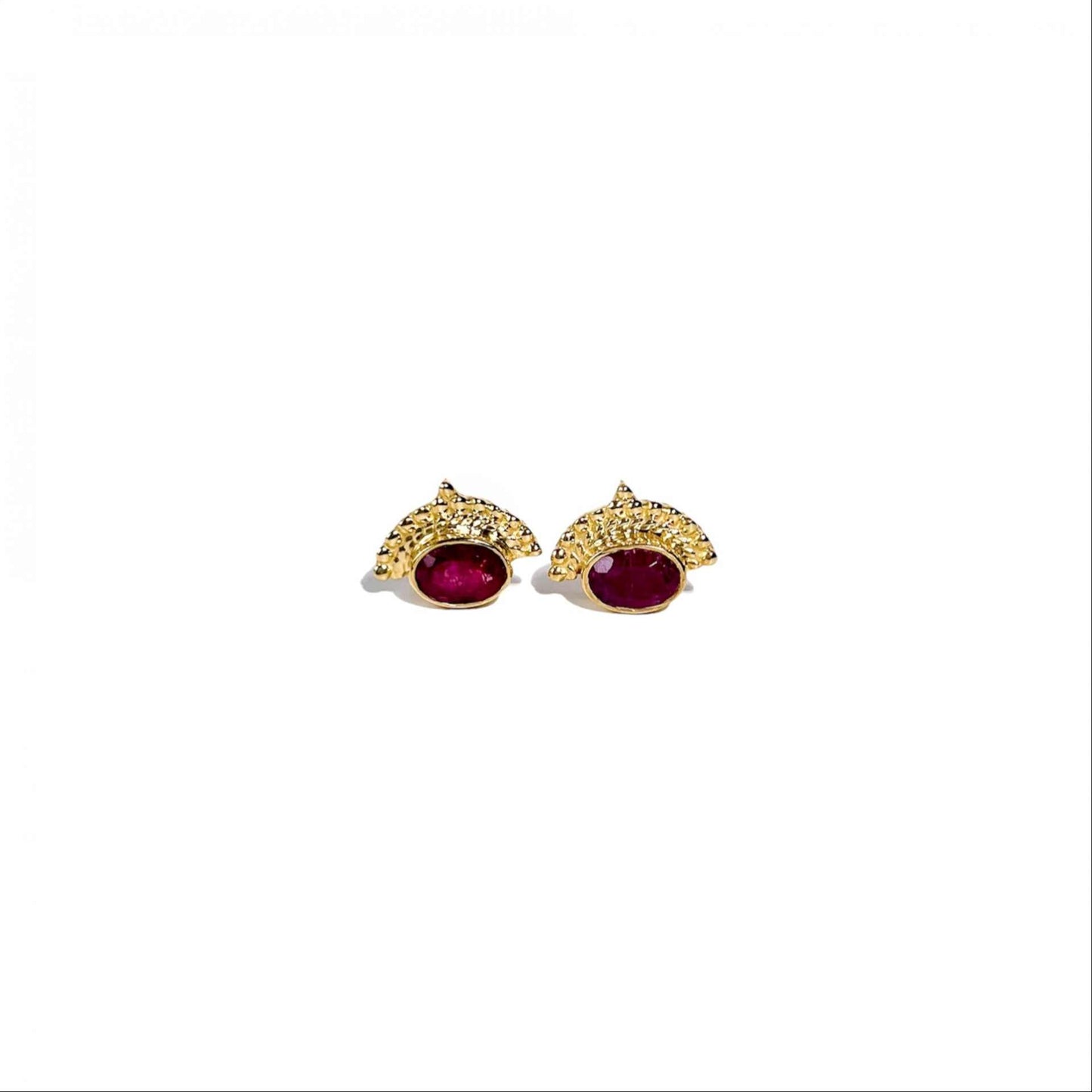 6 x 4 mm Oval cut Ruby Earrings