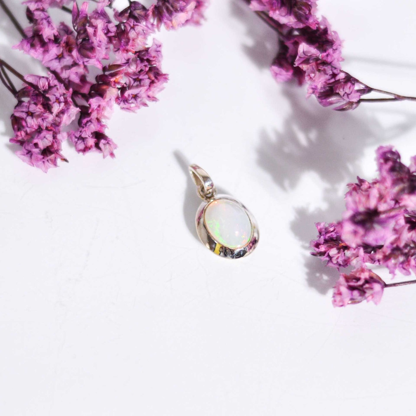 9 x 7 mm Oval cut Opal Cabochon Pendant