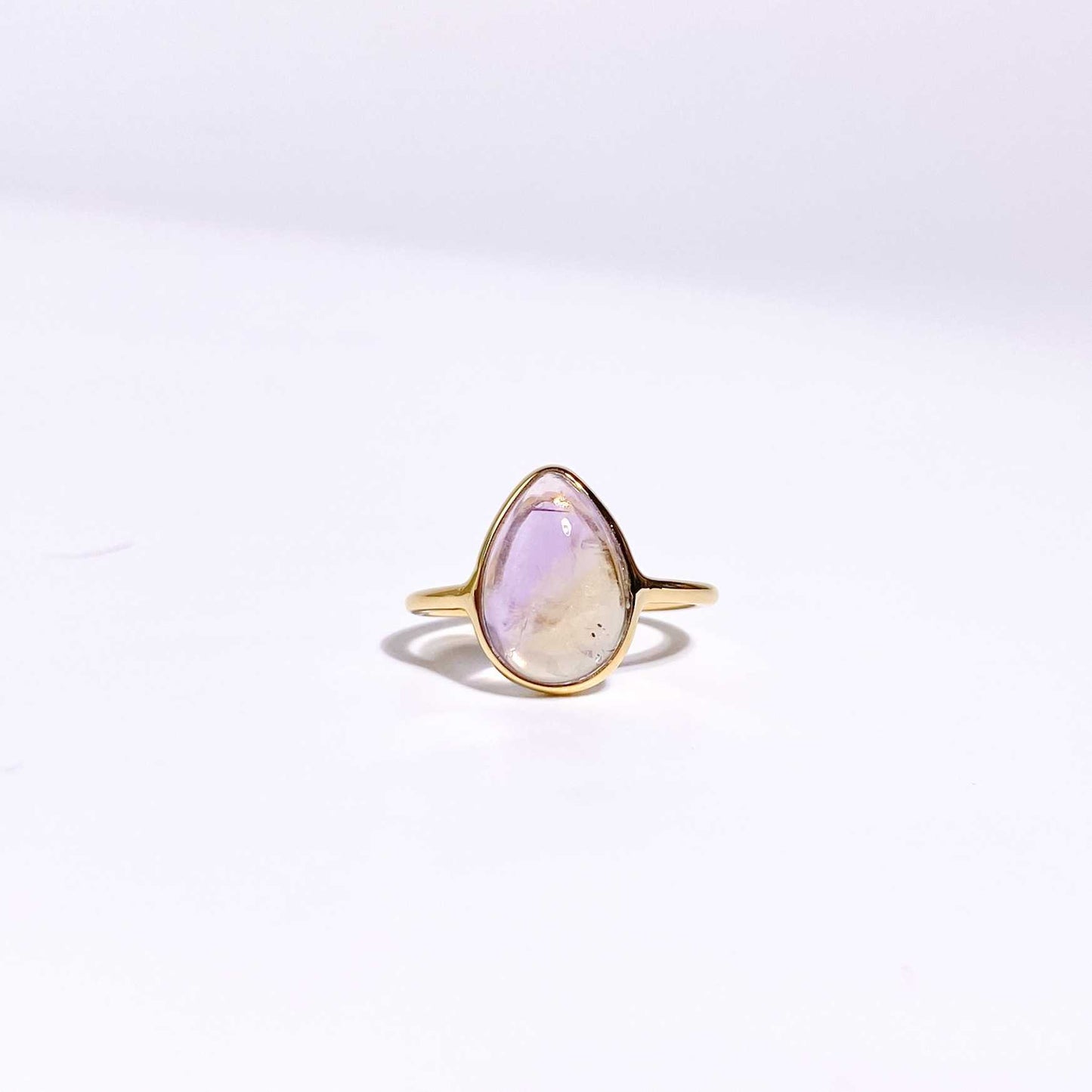 12 x 8 mm Pear cut Ametrine Cabochon Ring