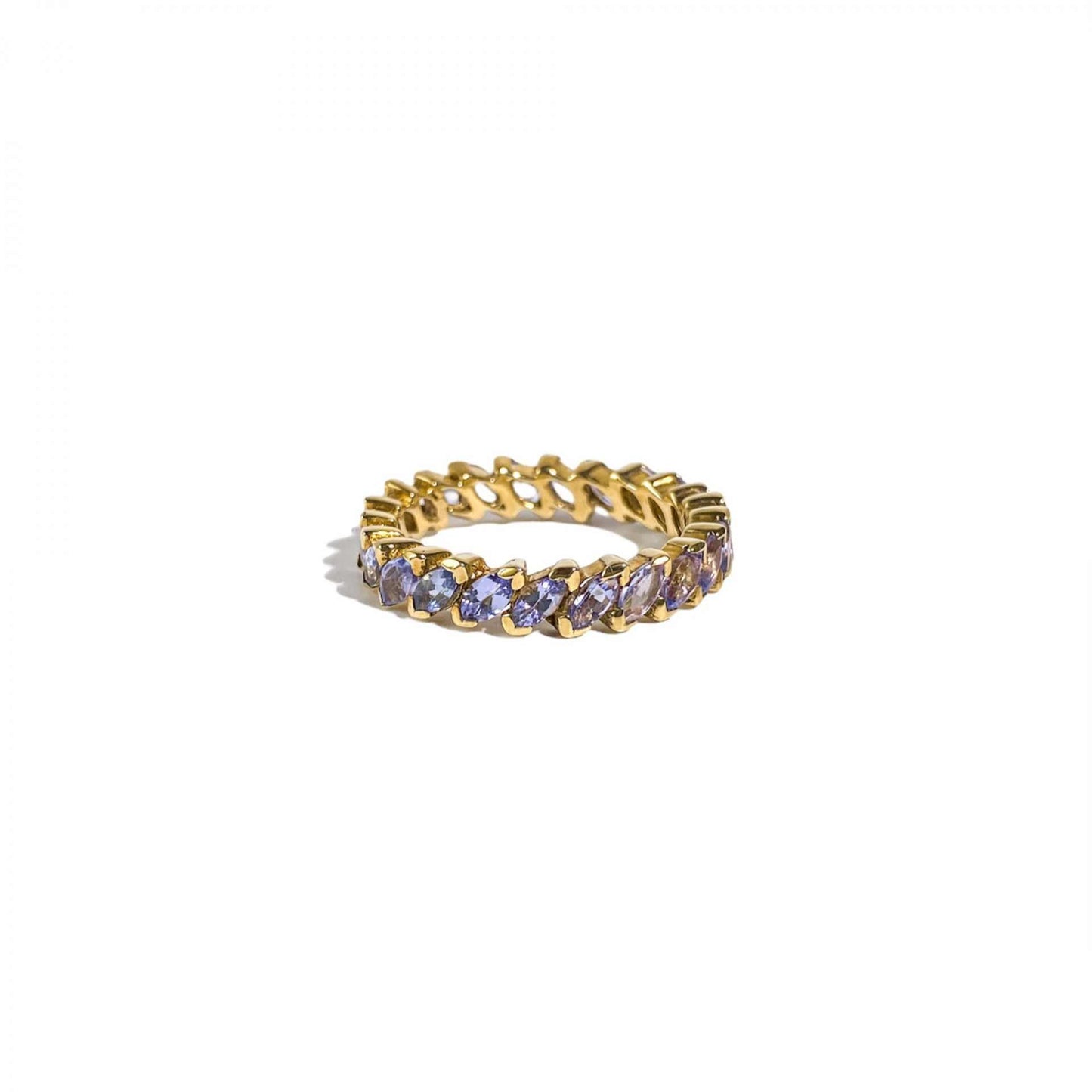 5 x 2 mm Marquise cut Tanzanite Eternity Ring