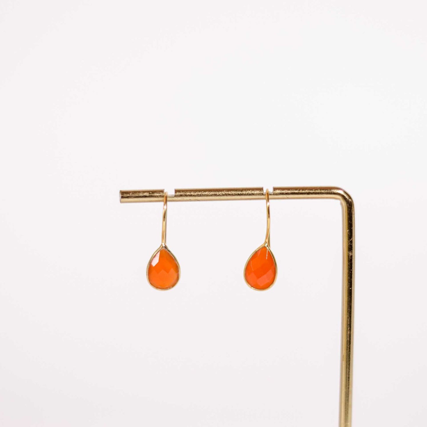 10 x 7 mm Pear cut Red Onyx Hook Earrings