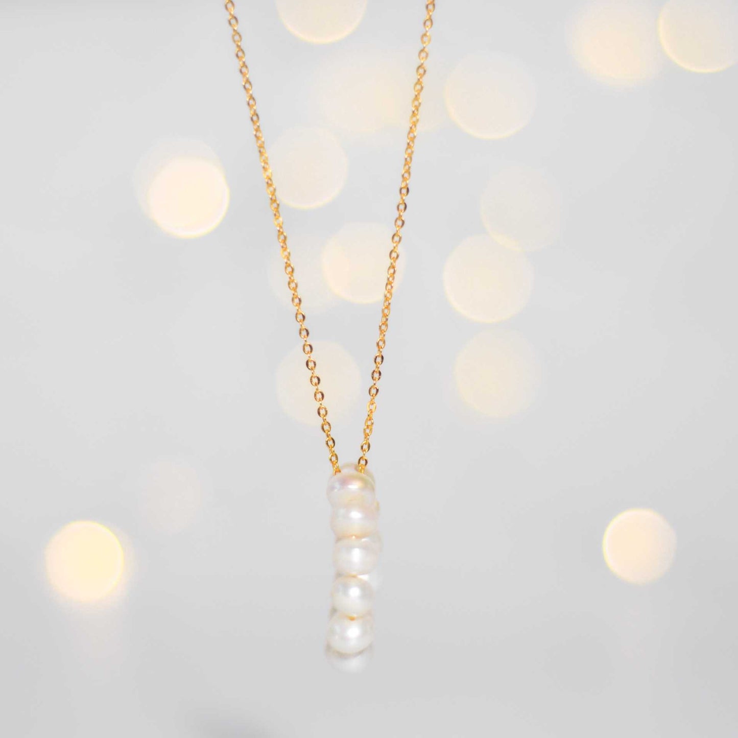 12-pc. White Semi-Round Pearl Yellow Gold Plated Necklace