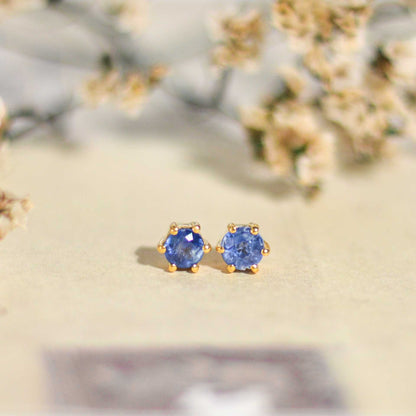 5 mm Round cut Kyanite Earrings