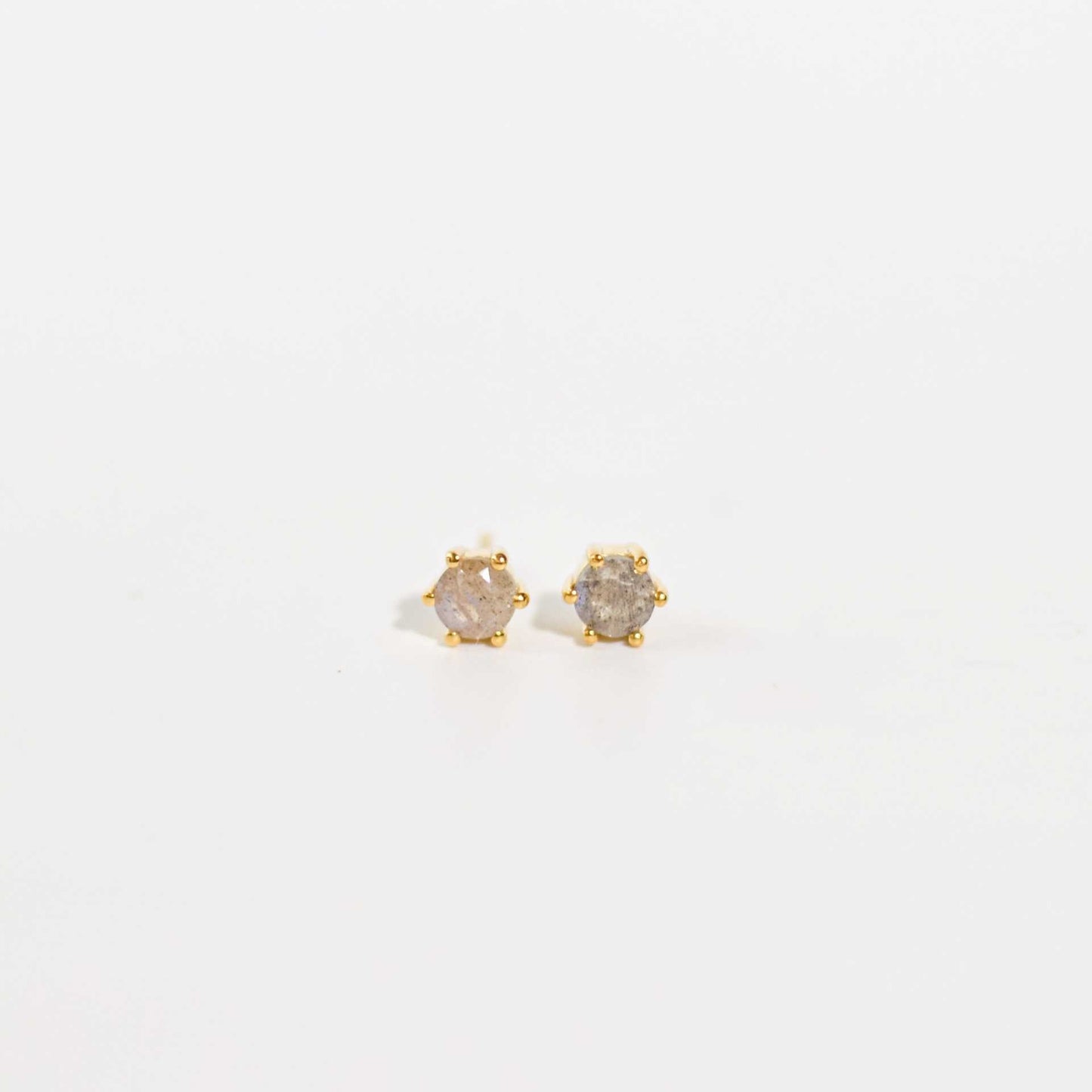 5 mm Round cut Labradorite Earrings