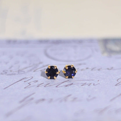 6 mm Round cut Iolite Earrings