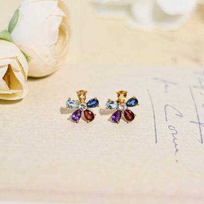 6 x 4 mm Flower Earrings
