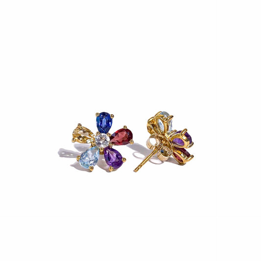 6 x 4 mm Flower Earrings