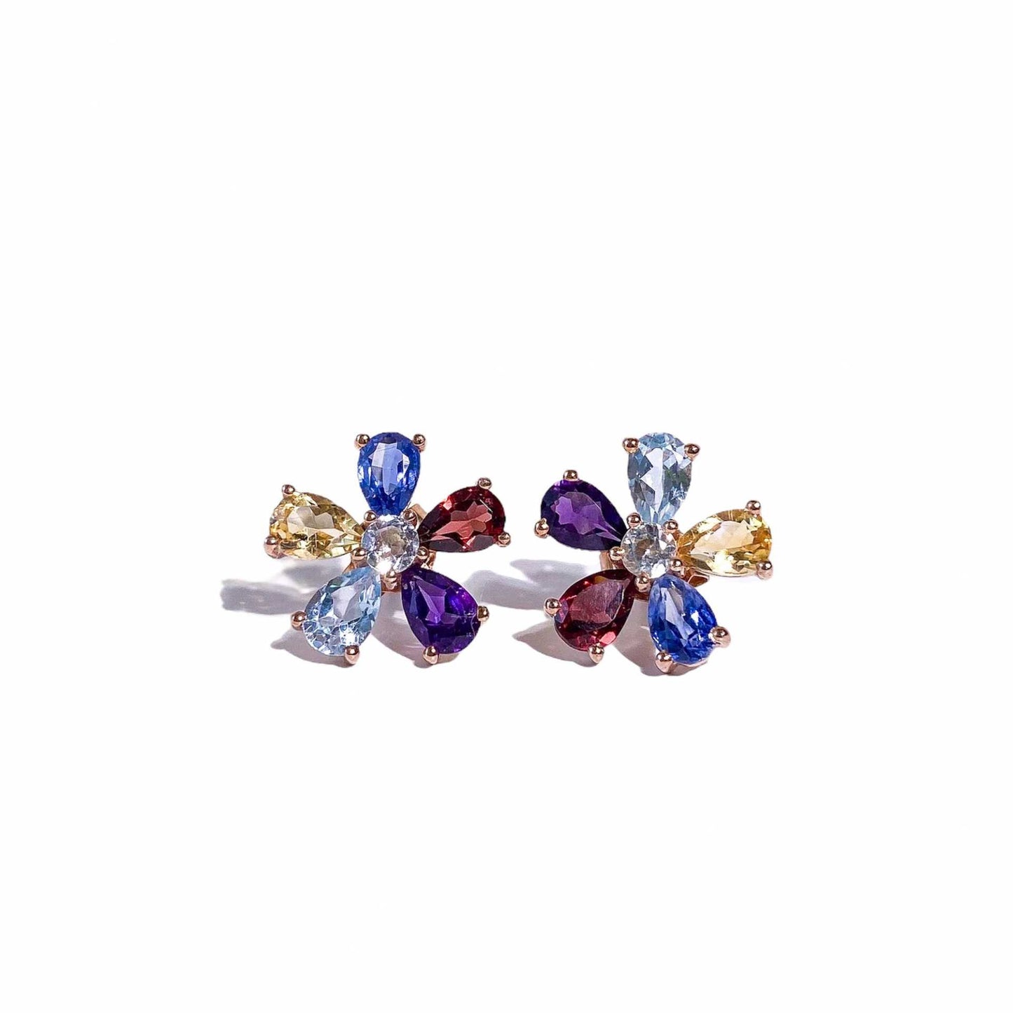 6 x 4 mm Flower Earrings