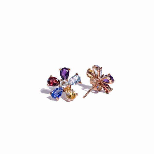 6 x 4 mm Flower Earrings