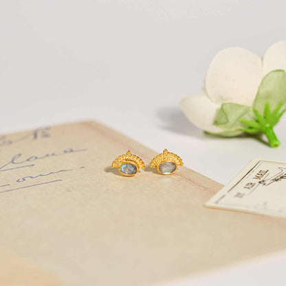 6 x 4 mm Oval cut Labradorite Earrings