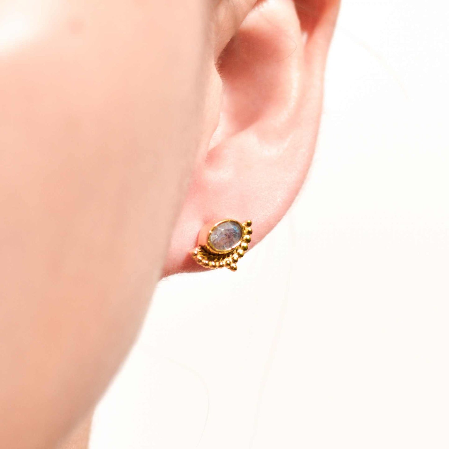 6 x 4 mm Oval cut Labradorite Earrings