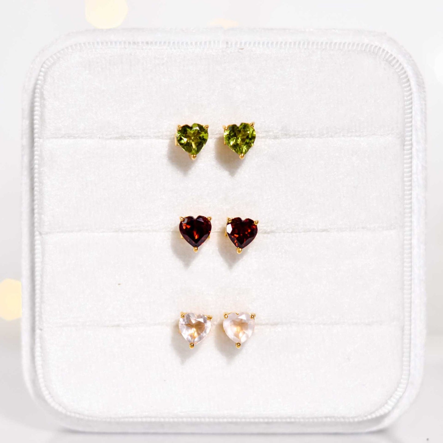 7 mm Heart Purple Amethyst Earrings