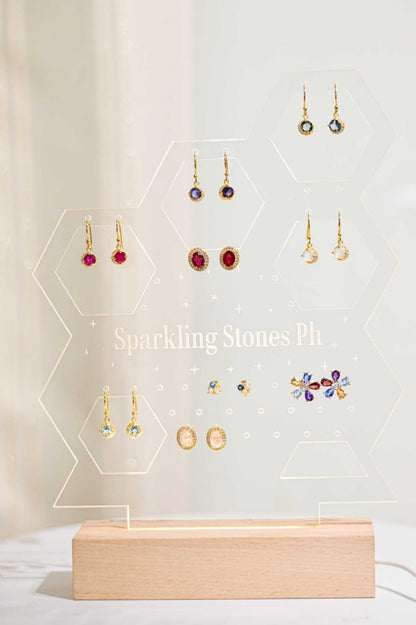 6 mm Round cut Peridot with Crescent Cz Earrings