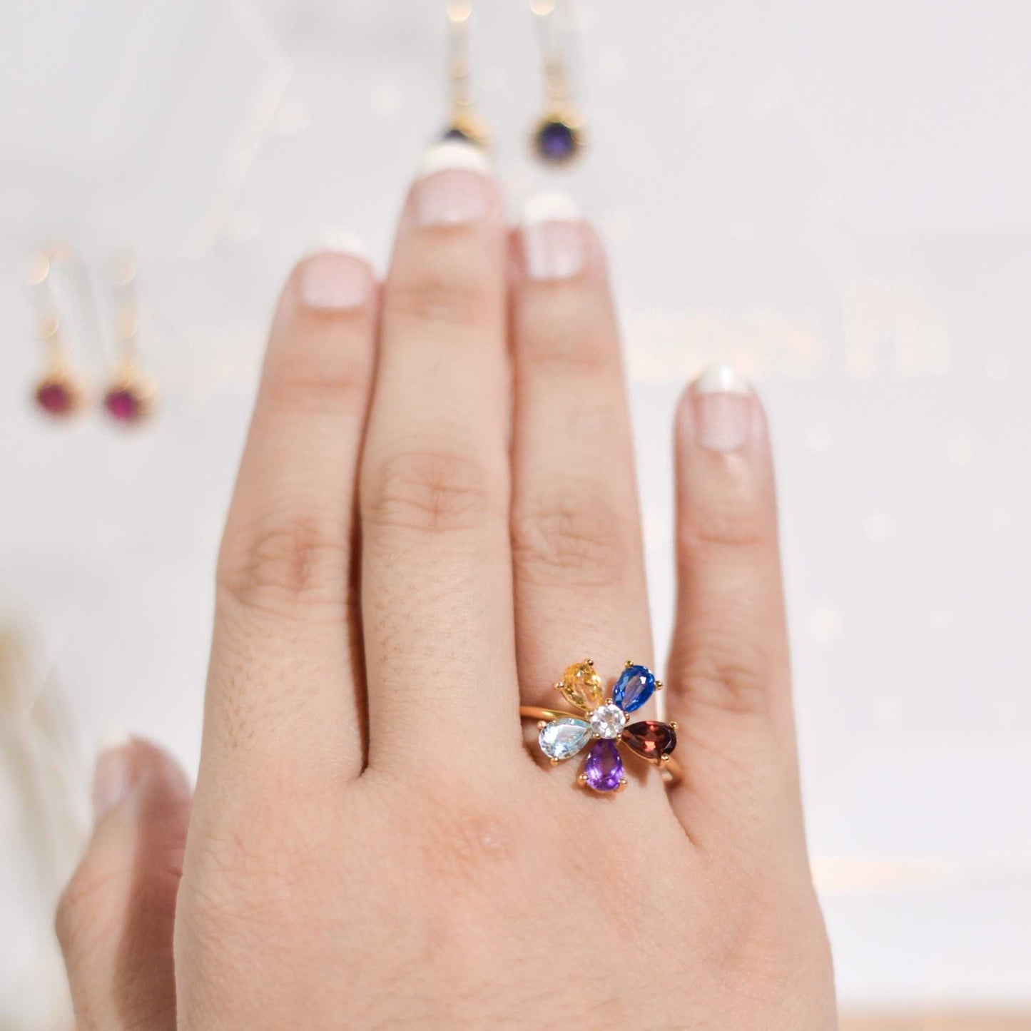 6 x 4 mm Flower Ring
