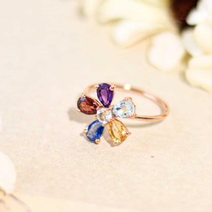 6 x 4 mm Flower Ring
