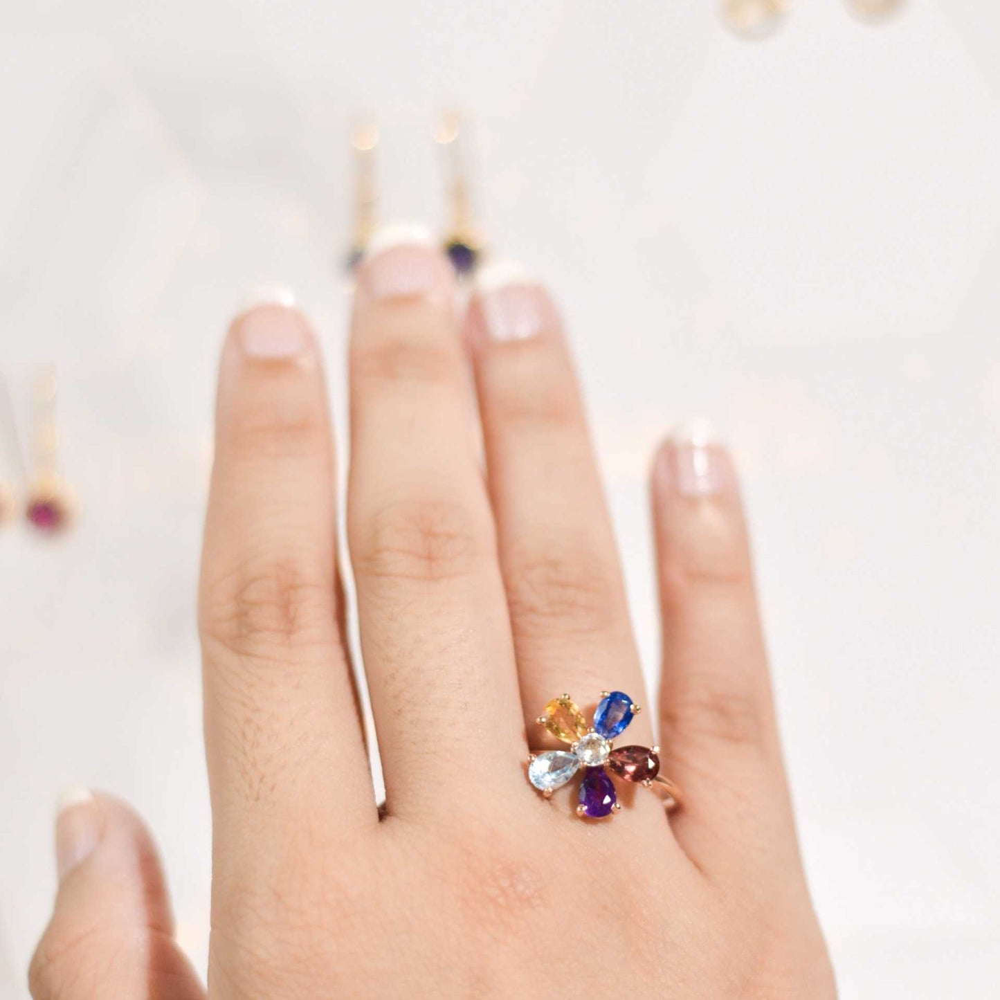 6 x 4 mm Flower Ring