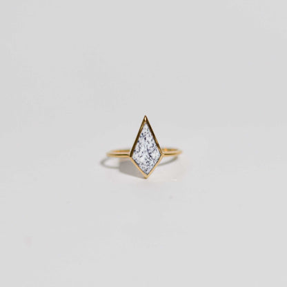 14 x 7 mm Kite Dendritic Opal Ring