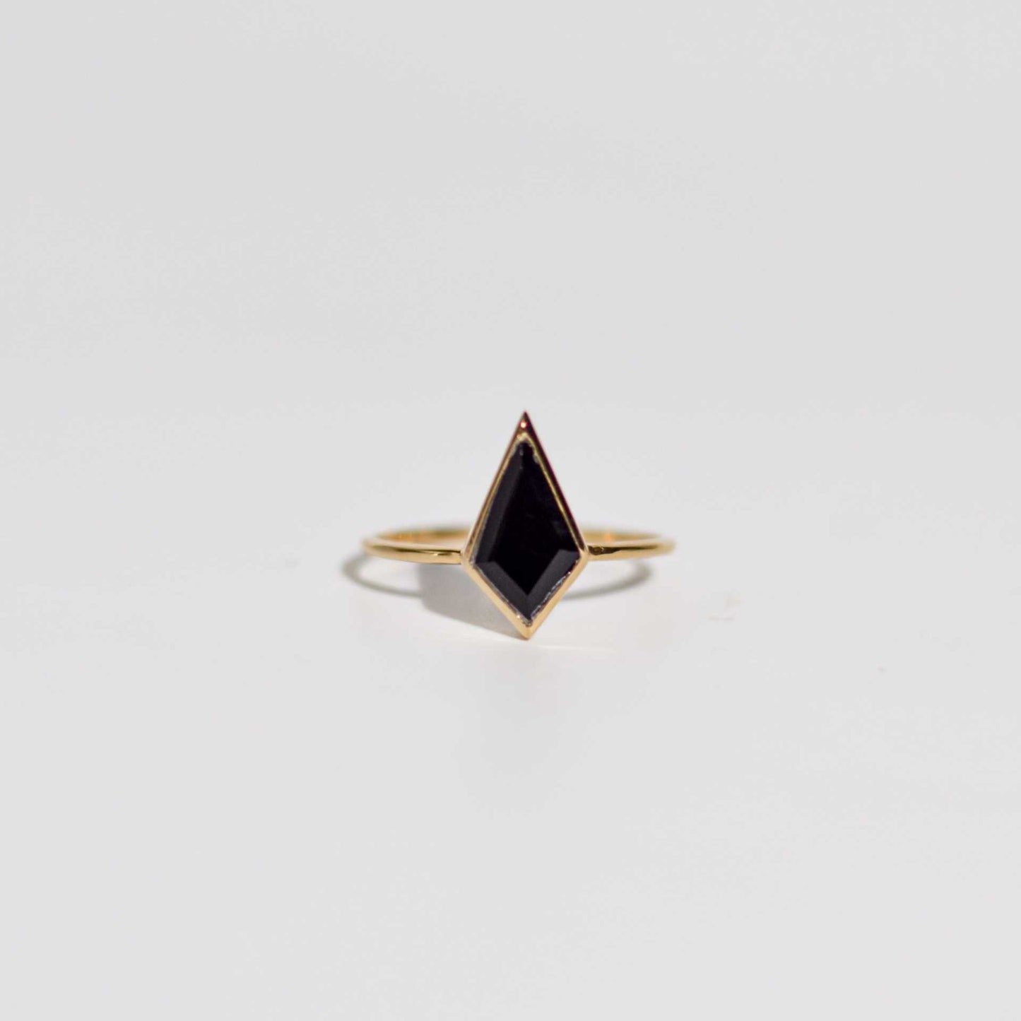 14 x 7 mm Kite Black Onyx Ring