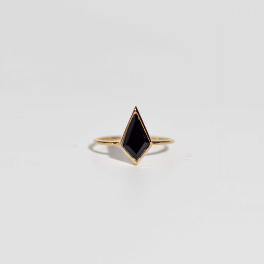 14 x 7 mm Kite Black Onyx Ring