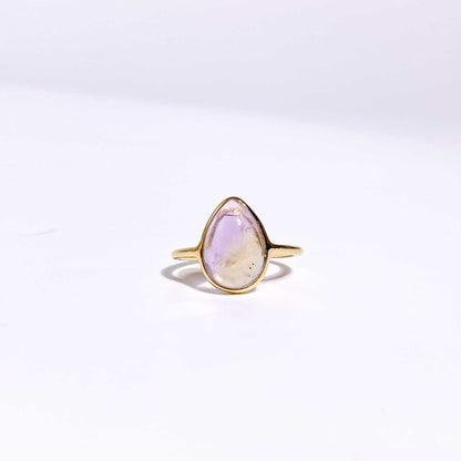 12 x 8 mm Pear cut Ametrine Cabochon Ring